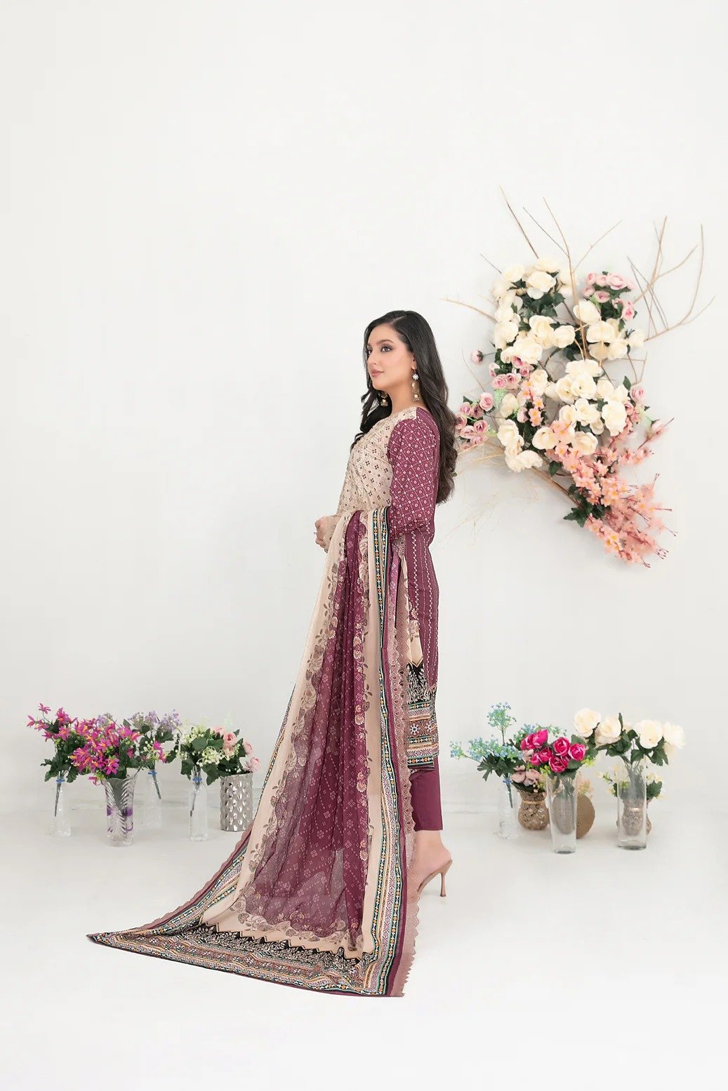 Tawakkal 3Pc Embroidered Lawn Suit D-3259-Alhena gulbuy.com