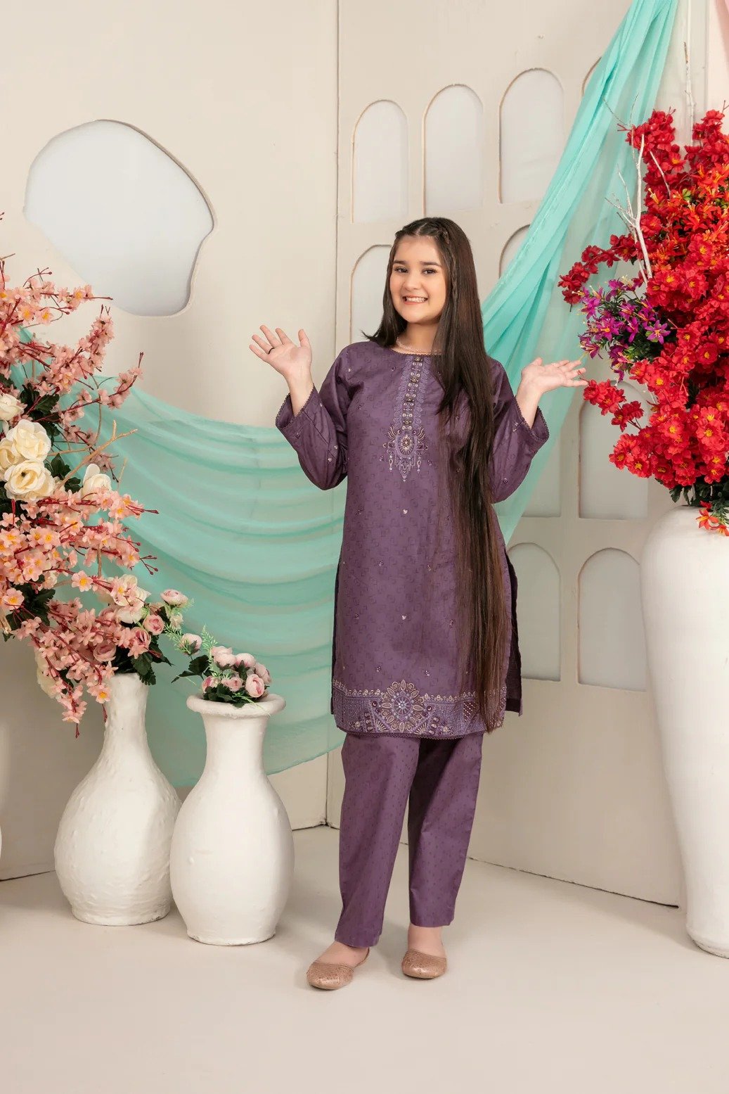 Tawakkal 2Pc Printed Lawn Kids Suit D-1671 gulbuy.com