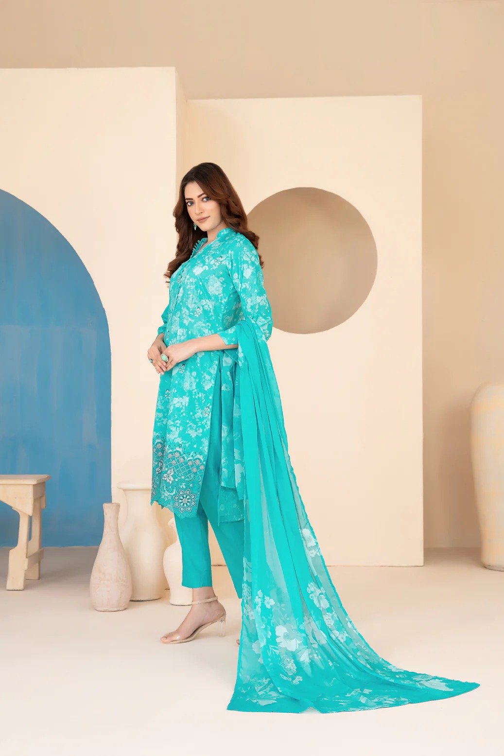 Tawakkal 3Pc Embroidered Lawn Suit D-3021-Elira gulbuy.com