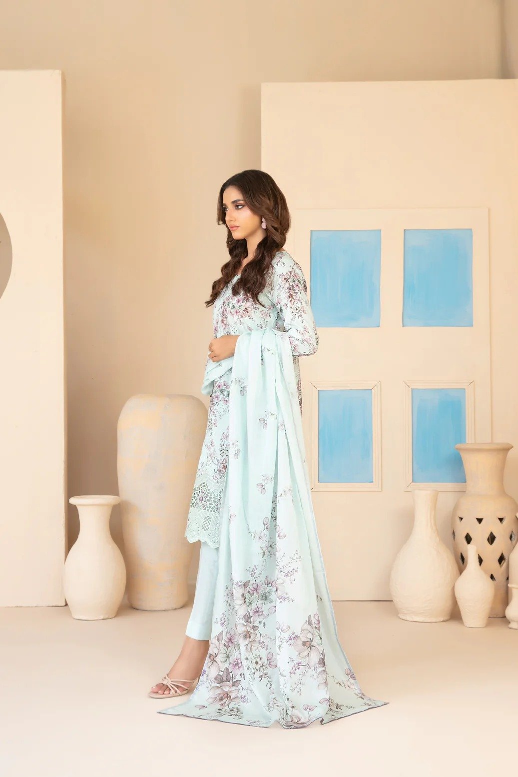 Tawakkal 3Pc Embroidered Lawn Suit D-3025-Elira gulbuy.com
