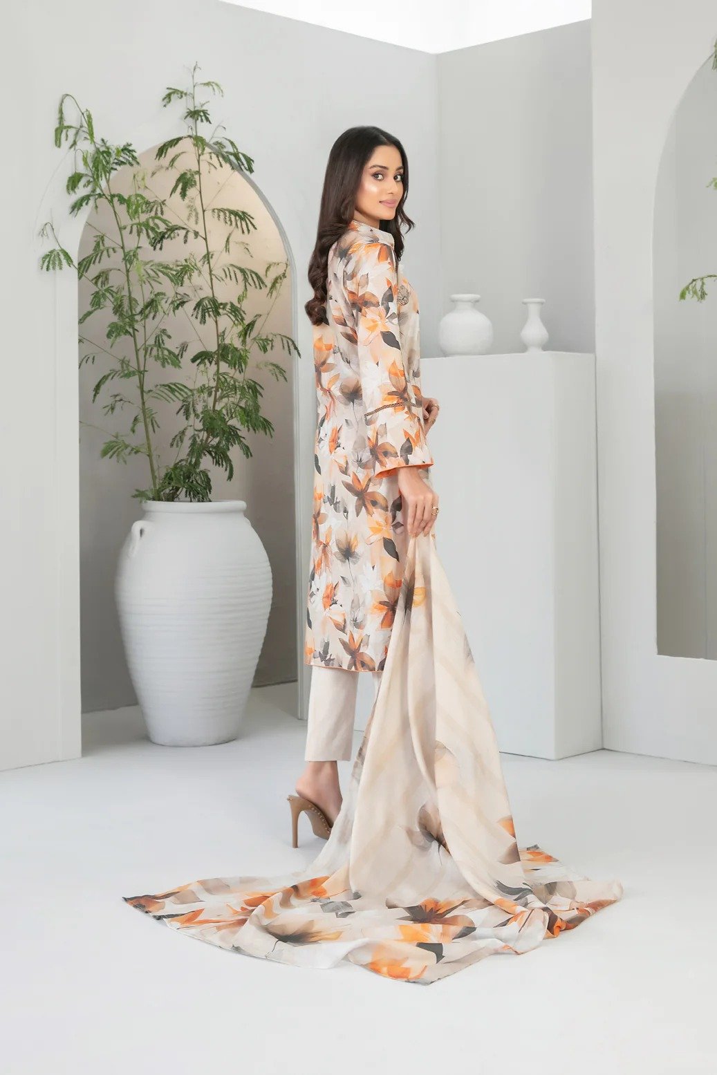 Tawakkal 3Pc Embroidered Lawn Suit D-1987-Tamaya gulbuy.com
