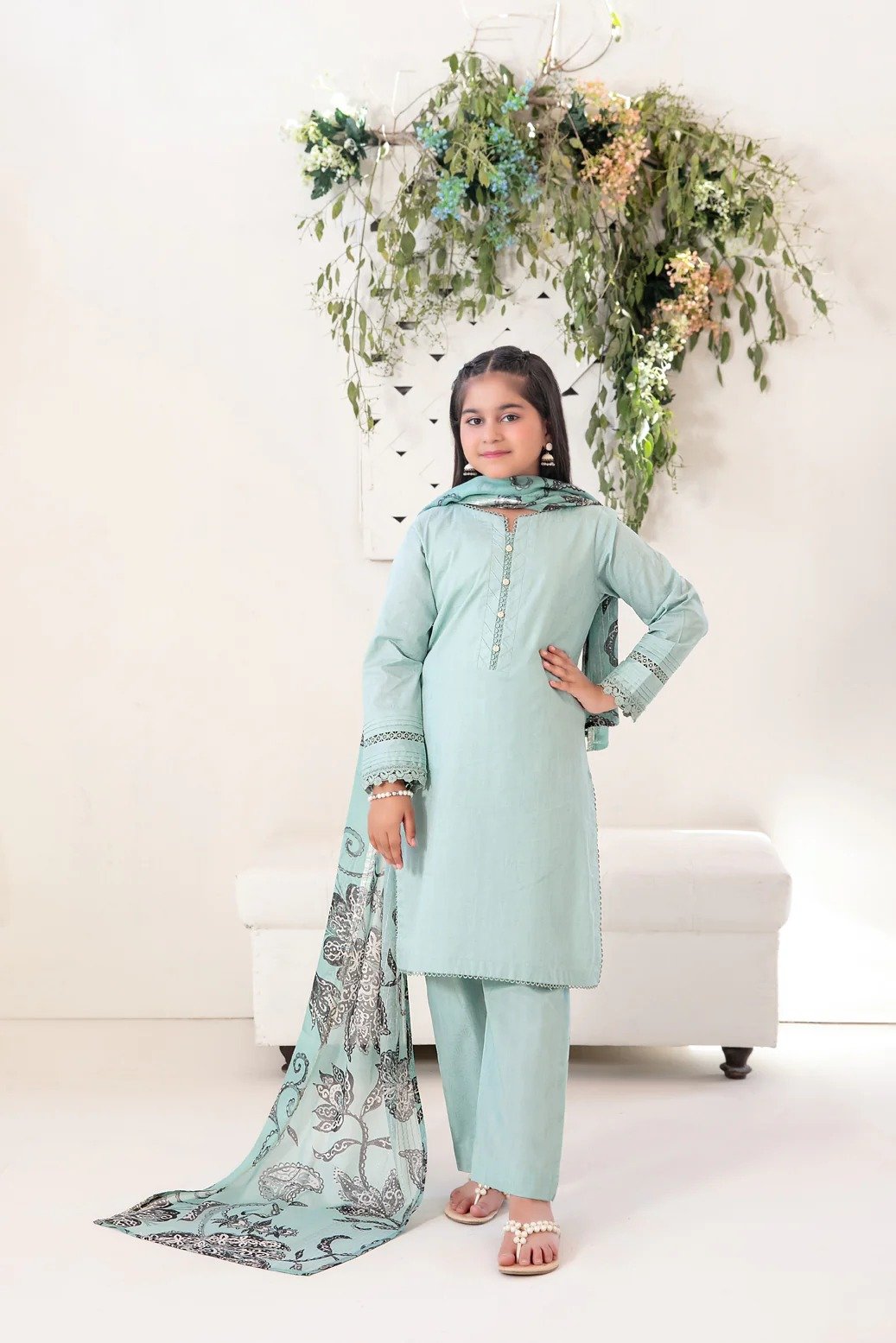 Tawakkal 3Pc Printed Lawn Kids Suit D-1523 gulbuy.com