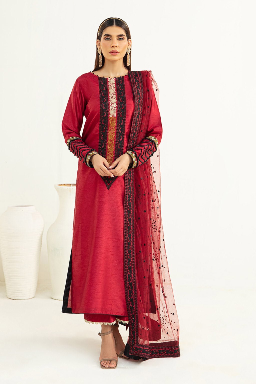 Vanya 3 Piece Raw Silk Suit (EM-15)
