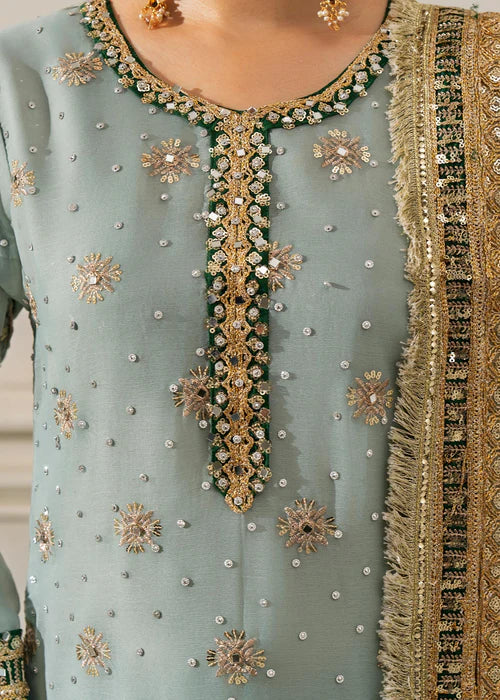 Haseens 3PC Embroidered Chiffon Suit Juhi gulbuy.com