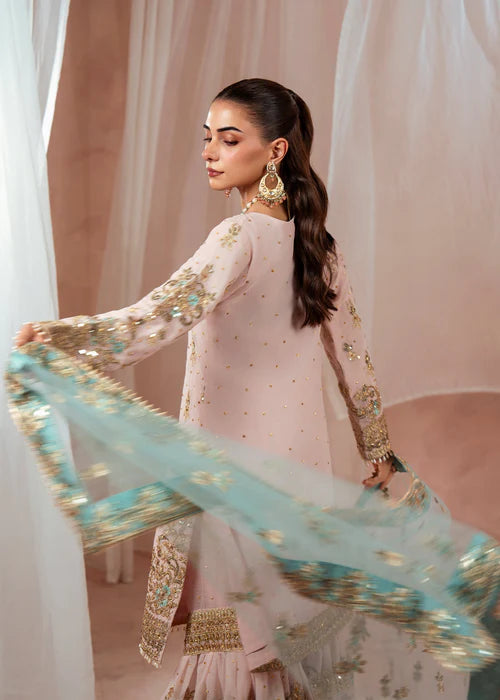 Haseens 3PC Embroidered Chiffon Suit Juhi Rubab gulbuy.com