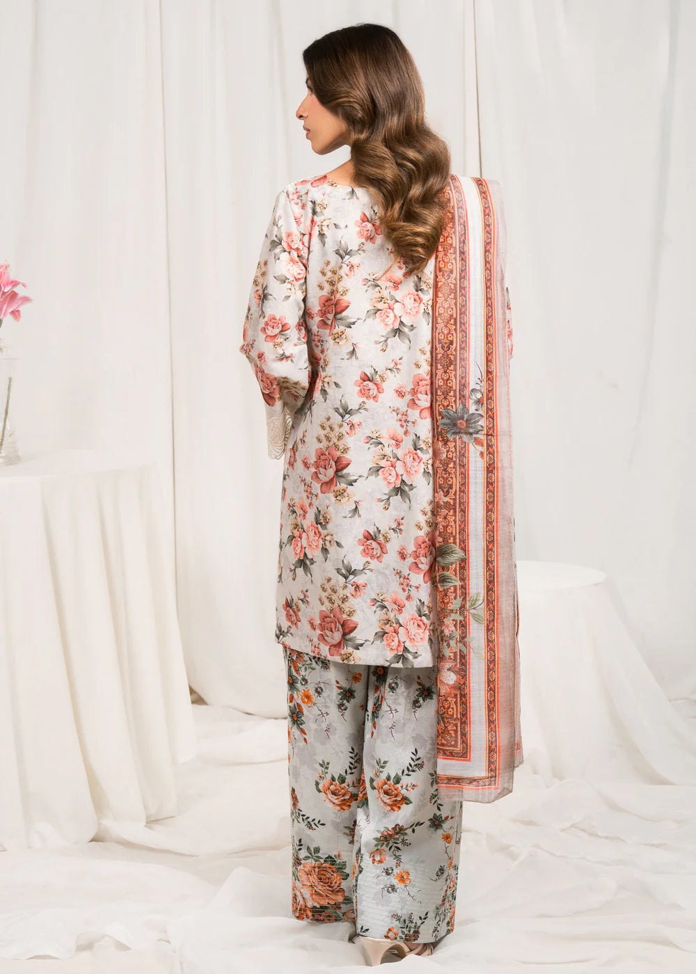Sahibas By Mirza 3Pc Embroidered Lawn Suit Zenobia-Grey gulbuy.com