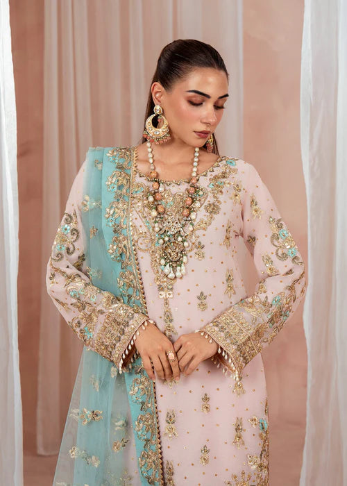 Haseens 3PC Embroidered Chiffon Suit Juhi Rubab gulbuy.com