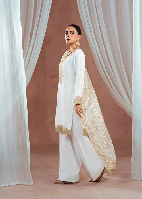 Haseens 3PC Embroidered Chiffon Suit Zohra Jabeen gulbuy.com