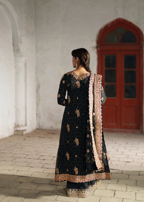 Haseens 3PC Embroidered Chiffon Suit Hayaal gulbuy.com