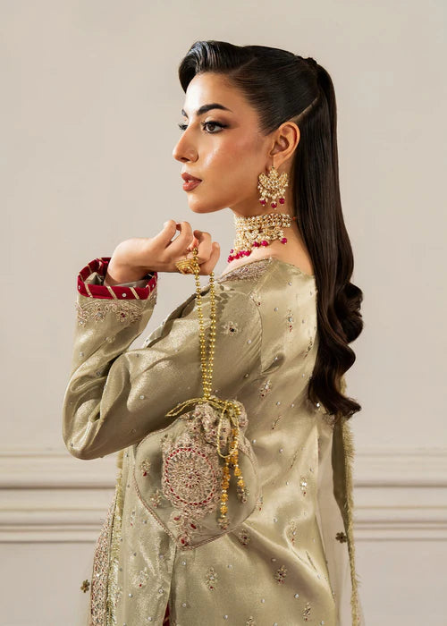 Haseens 3PC Embroidered Chiffon Suit Saniya gulbuy.com