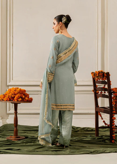 Haseens 3PC Embroidered Chiffon Suit Juhi gulbuy.com