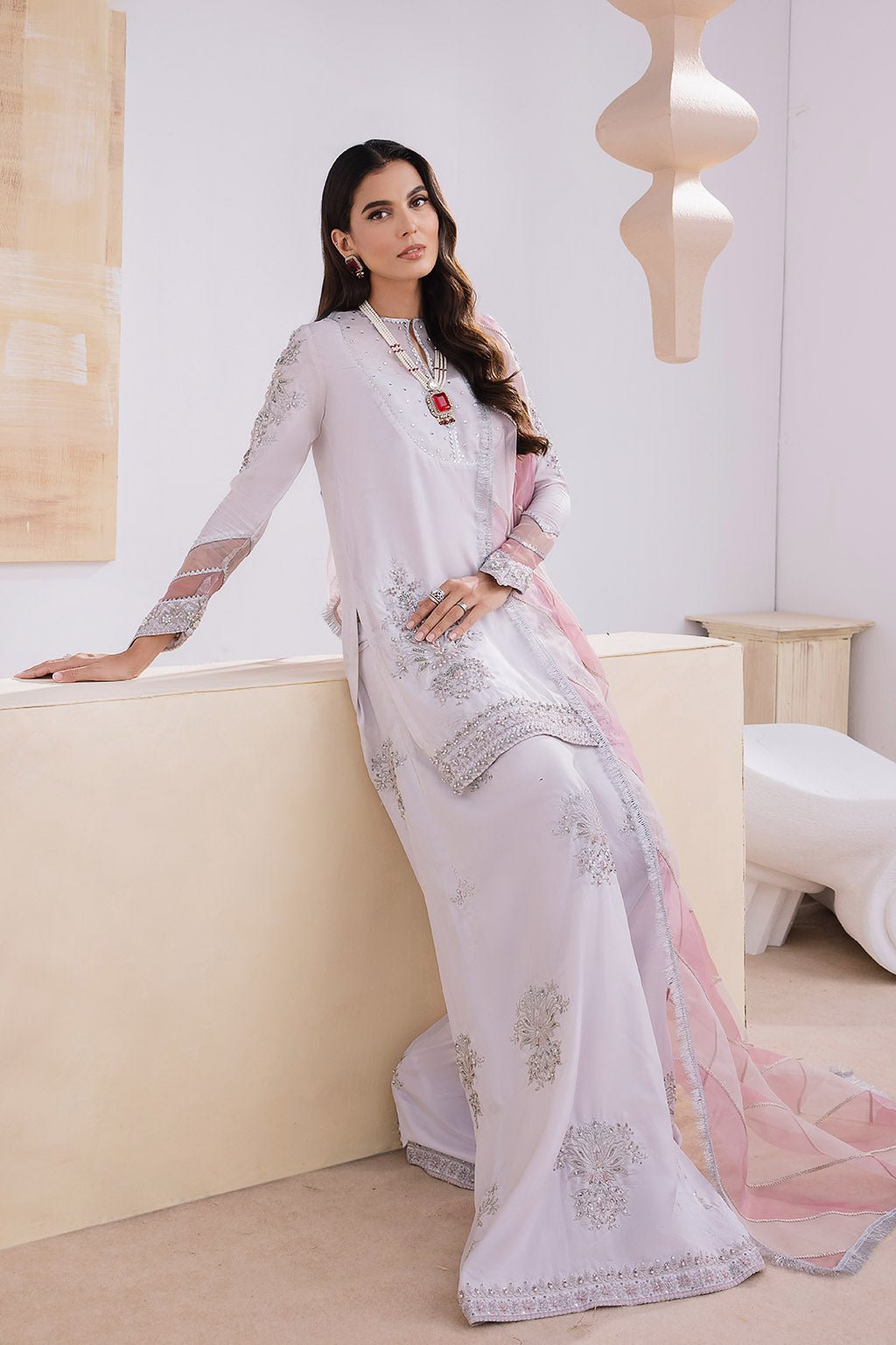 Vanya 3 Piece Organza Suit (DL-05)