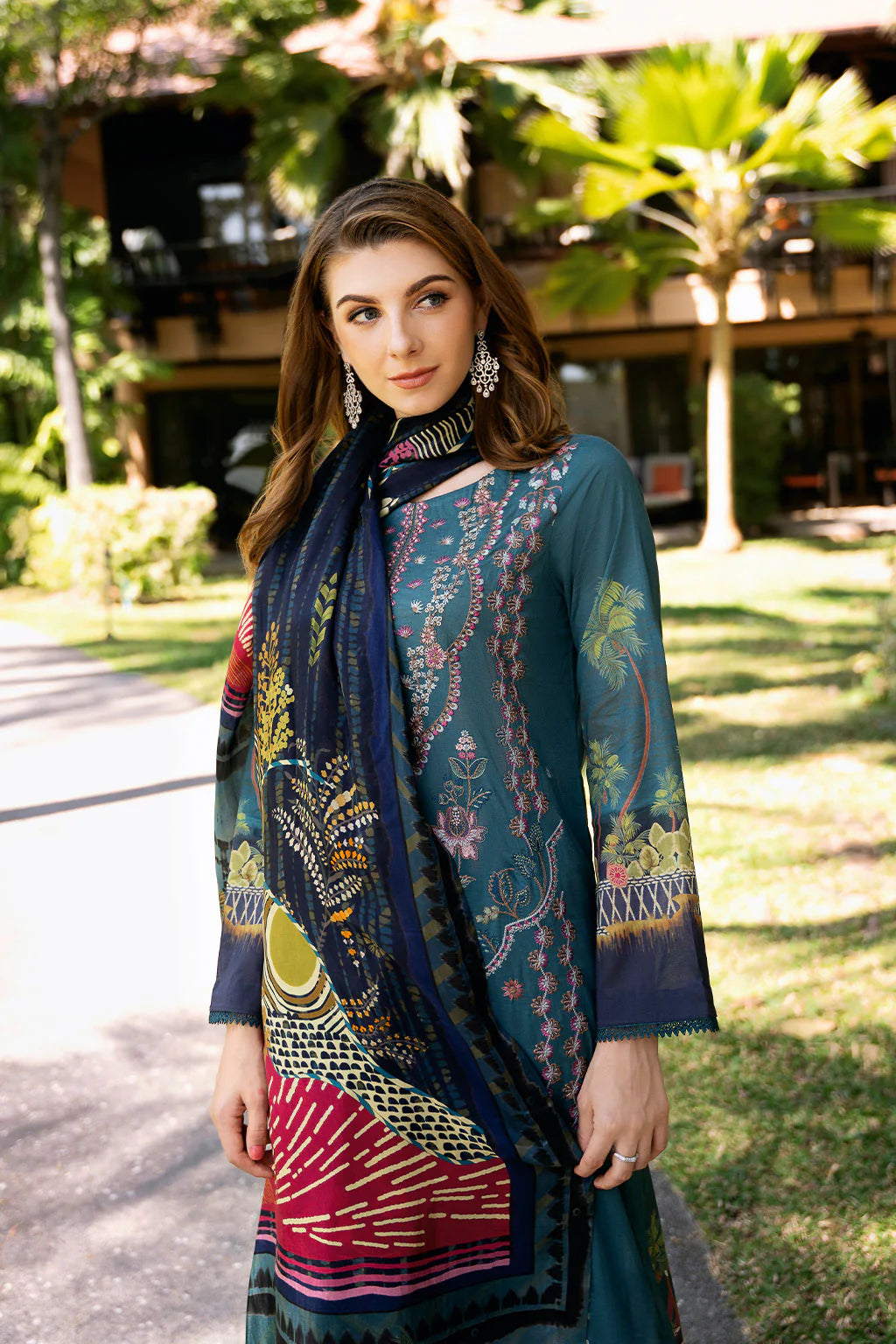 Ramsha 3Pc Embroidered Lawn Suit Y-1112 gulbuy.com