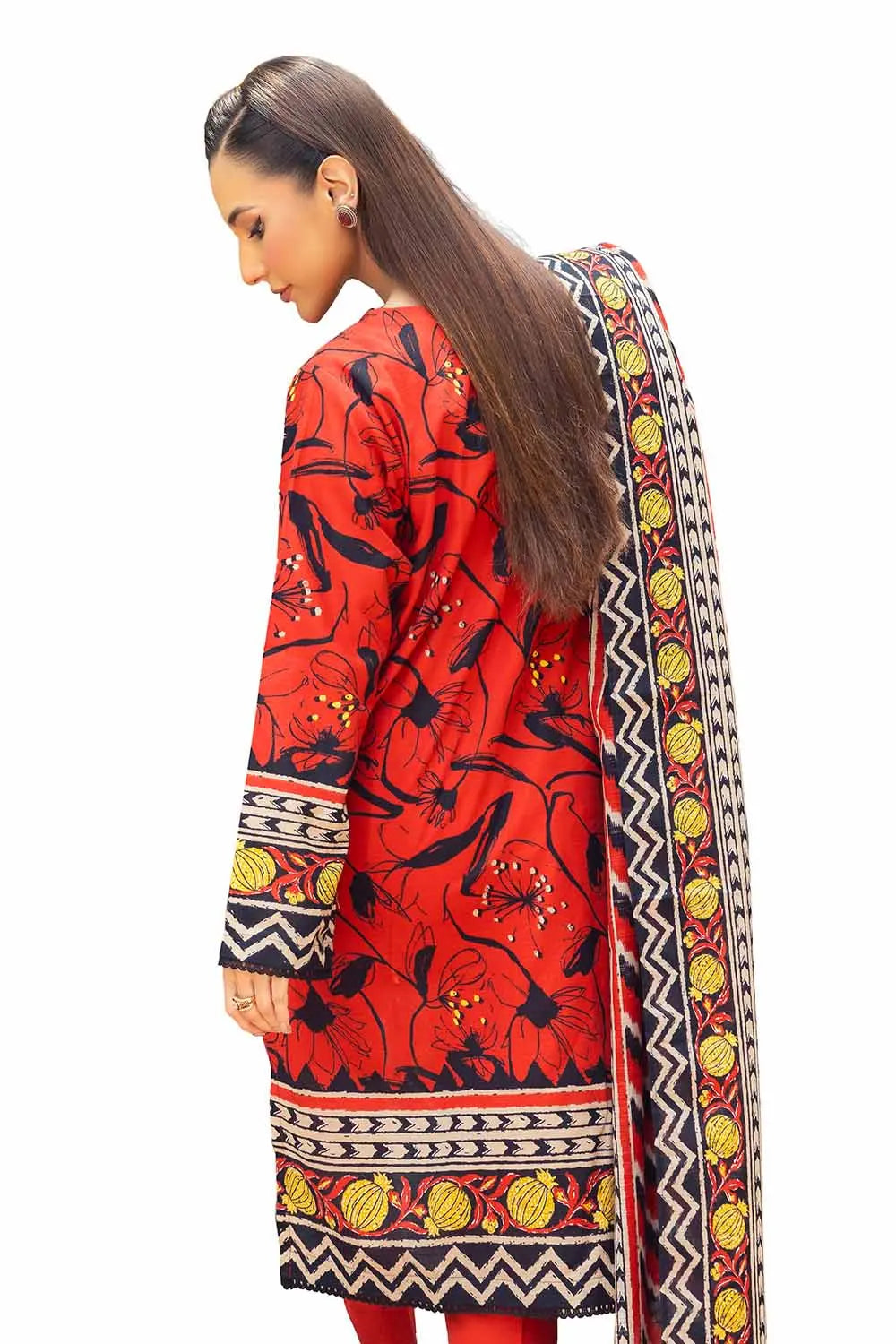GulAhmed 3Pc Printed Khaddar Suit SD-42122 gulbuy.com