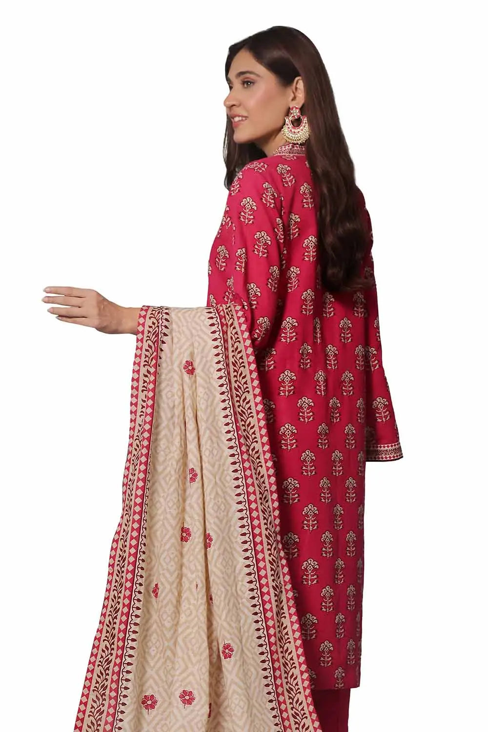 GulAhmed 3Pc Printed Khaddar Suit SD-42127 gulbuy.com