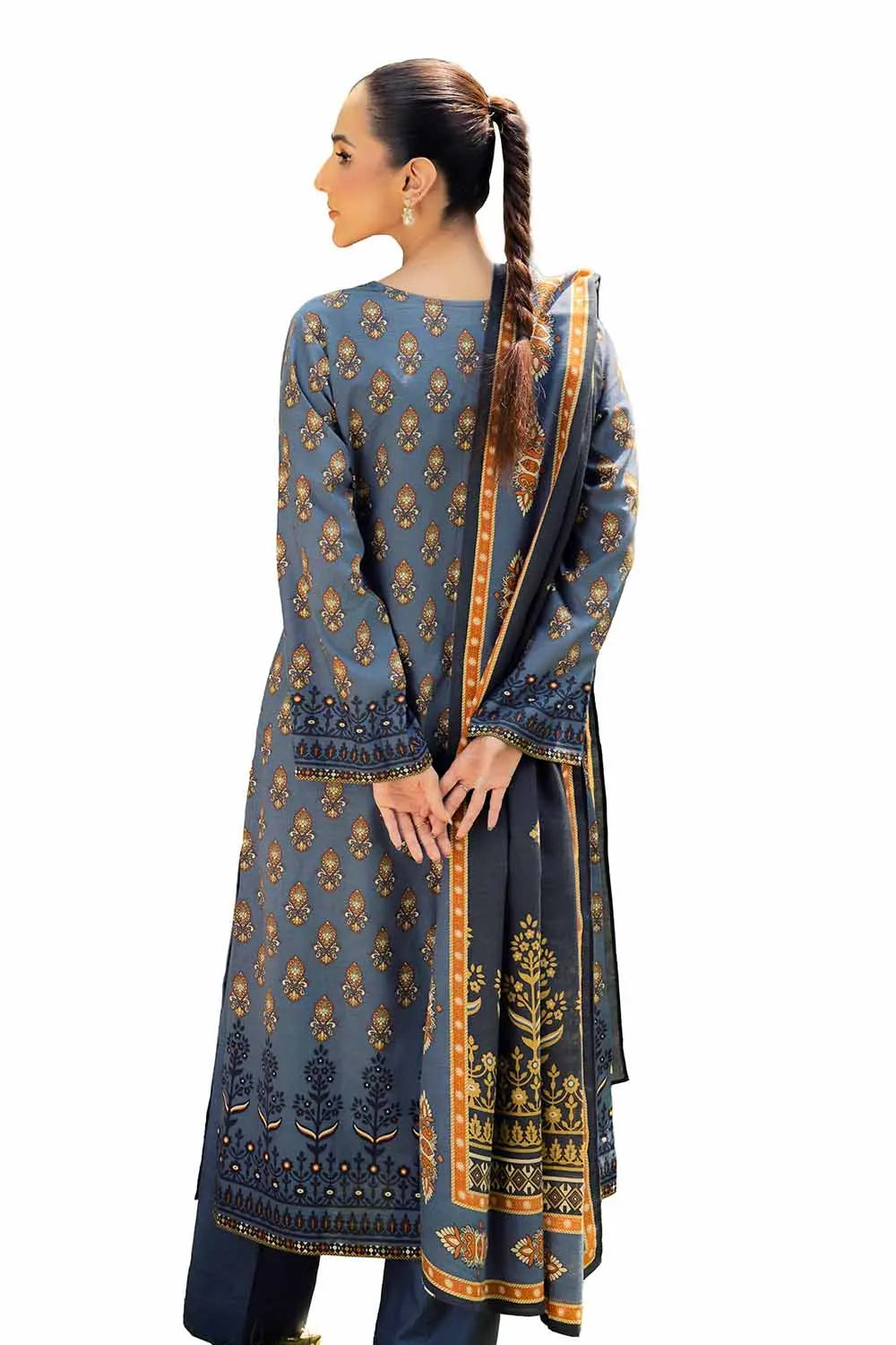 GulAhmed 3Pc Printed Khaddar Suit SD-42130 gulbuy.com
