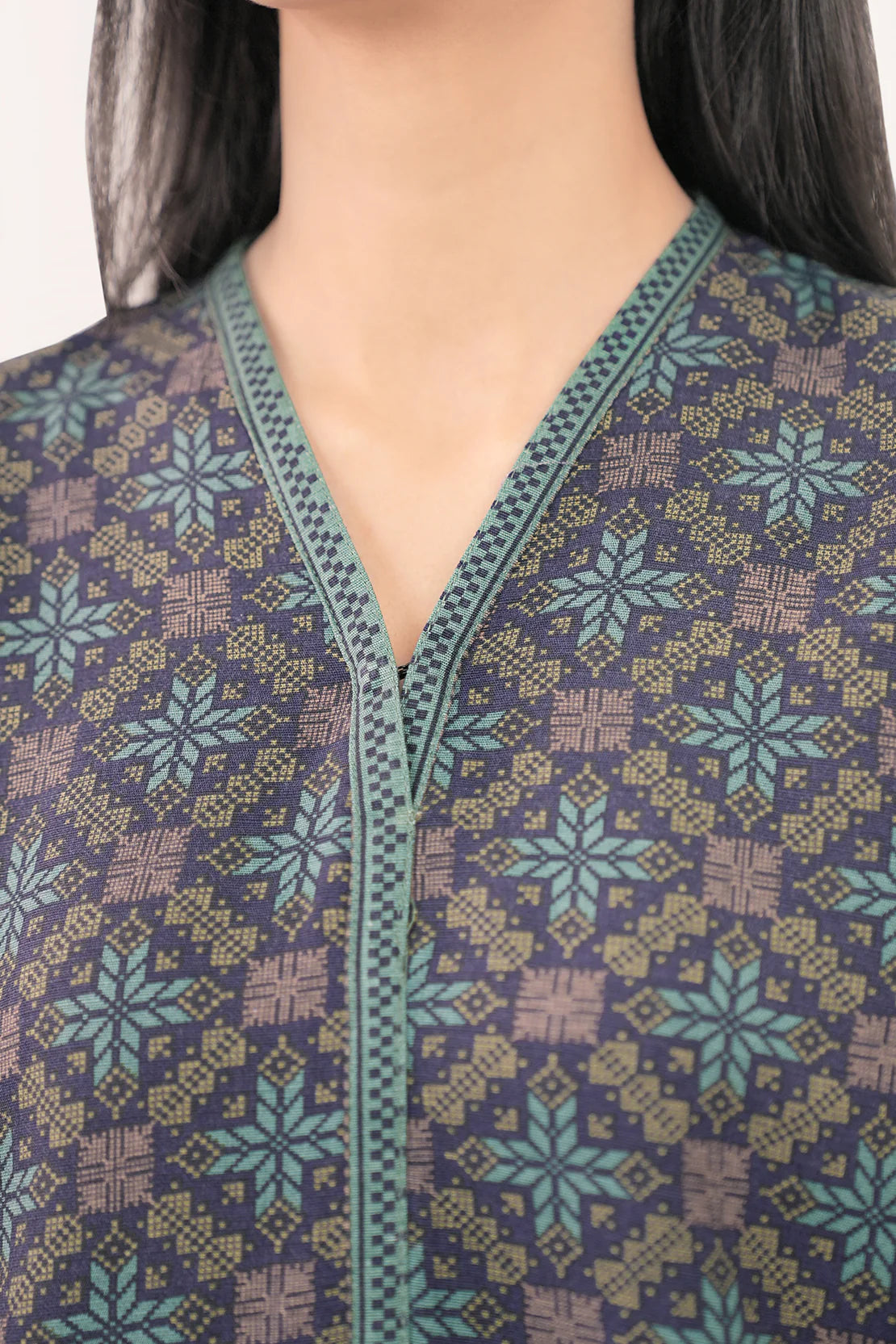 Saya 2Pc Printed Khaddar (Shirt/Trouser) SP-8733 (P17-24272-05B 1Pc) gulbuy.com