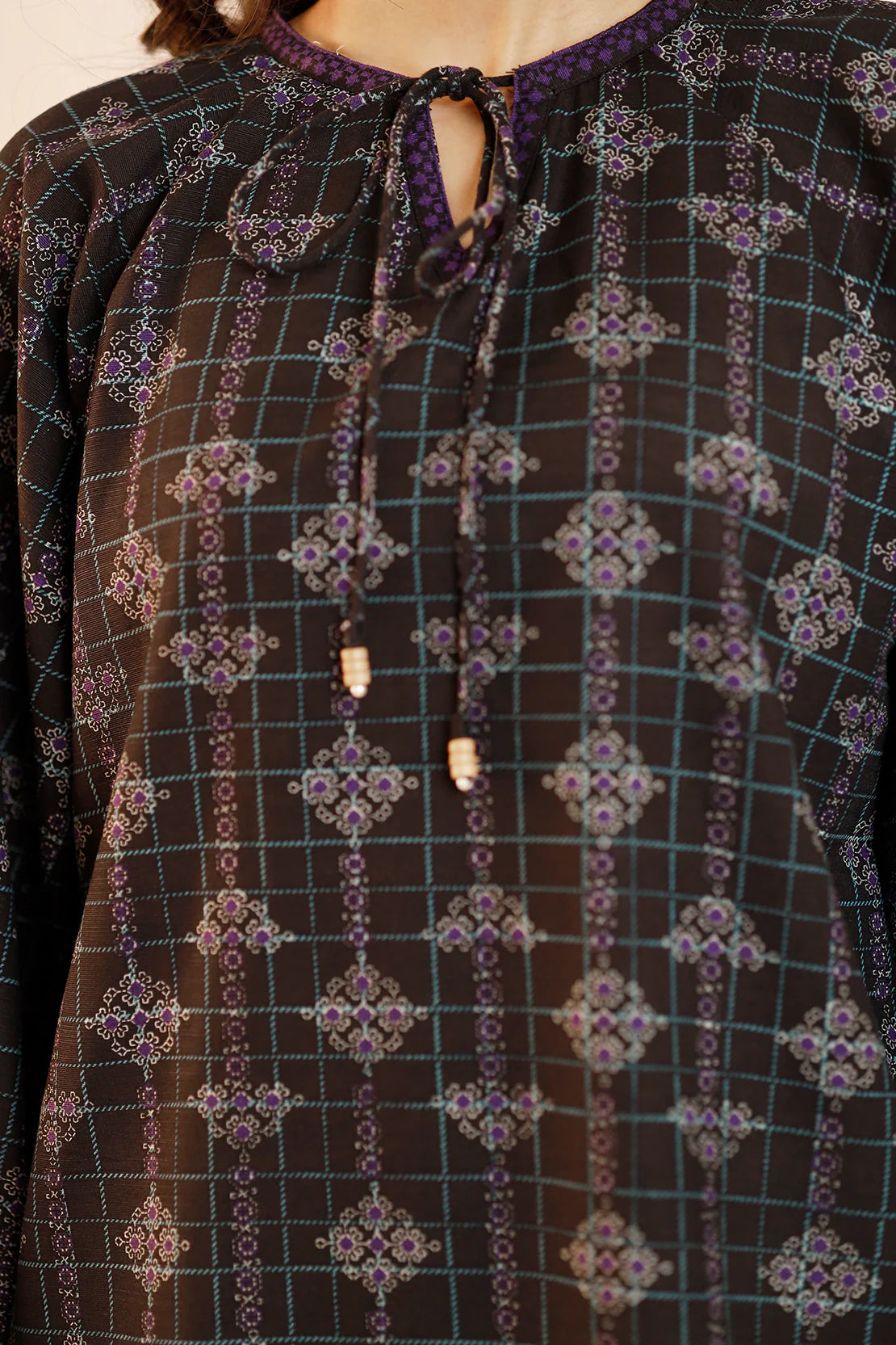 Saya 2Pc Printed Khaddar (Shirt/Trouser) SP-8859 (P16-24272-04BA 2Pcs) S+T gulbuy.com