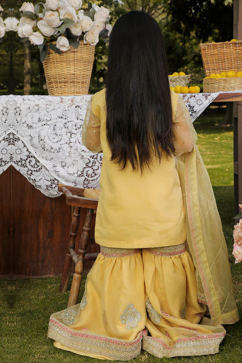 Vanya 3Pc Embroidered Organza Kids Suit CE-03 gulbuy.com