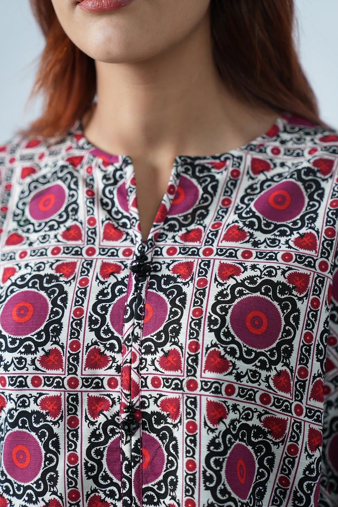 Saya 3Pc Printed Cotton Khaddar Suit U04-24410-09A (SDT) gulbuy.com