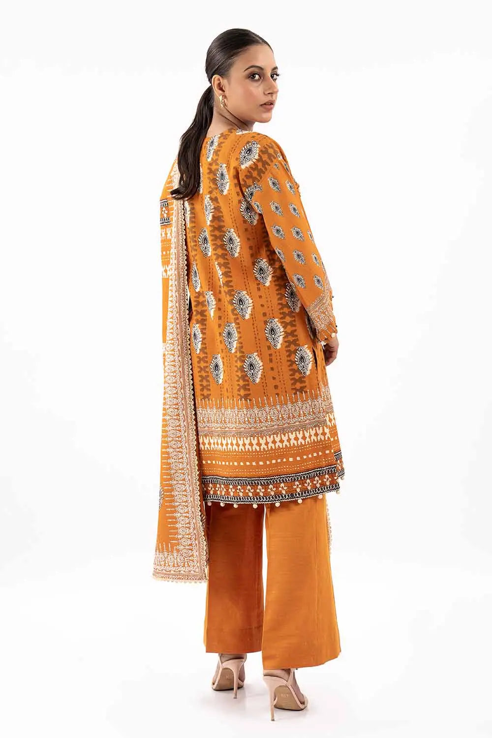 GulAhmed 3Pc Printed Khaddar Suit WNS-42101 gulbuy.com