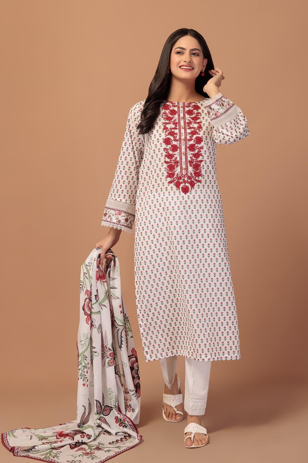 BONANZA SATRANGI 3PC PRINTED LAWN SUIT (1S24E3P457)