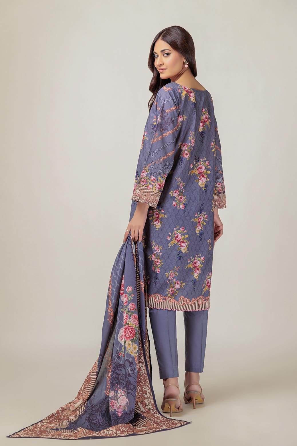 BONANZA SATRANGI 3PC PRINTED LAWN SUIT (W23S13P45) gulbuy.com
