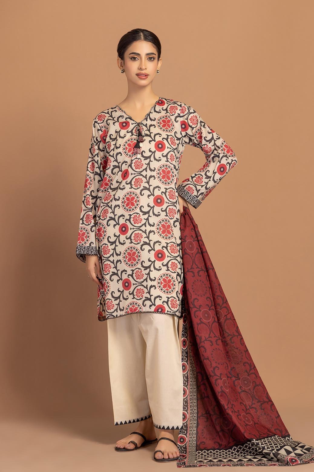 BONANZA SATRANGI 3PC PRINTED LAWN SUIT (6S24U3P070)