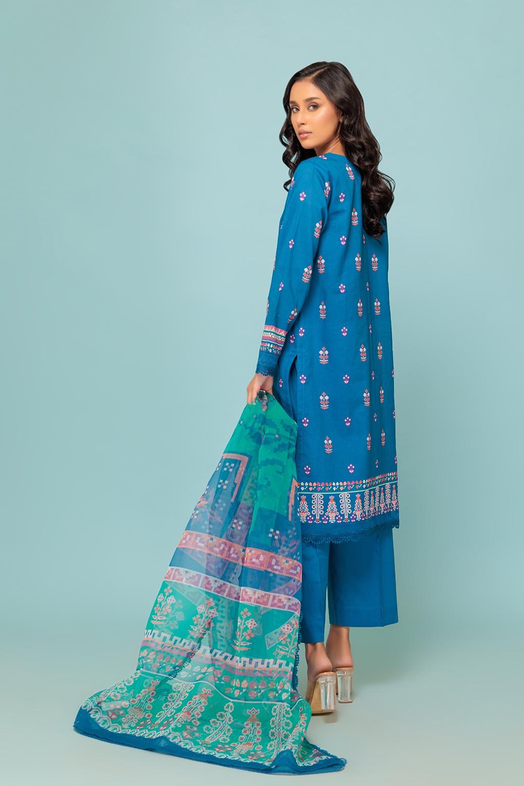 BONANZA SATRANGI 3PC PRINTED CAMBRIC SUIT (2S24P3P419) gulbuy.com