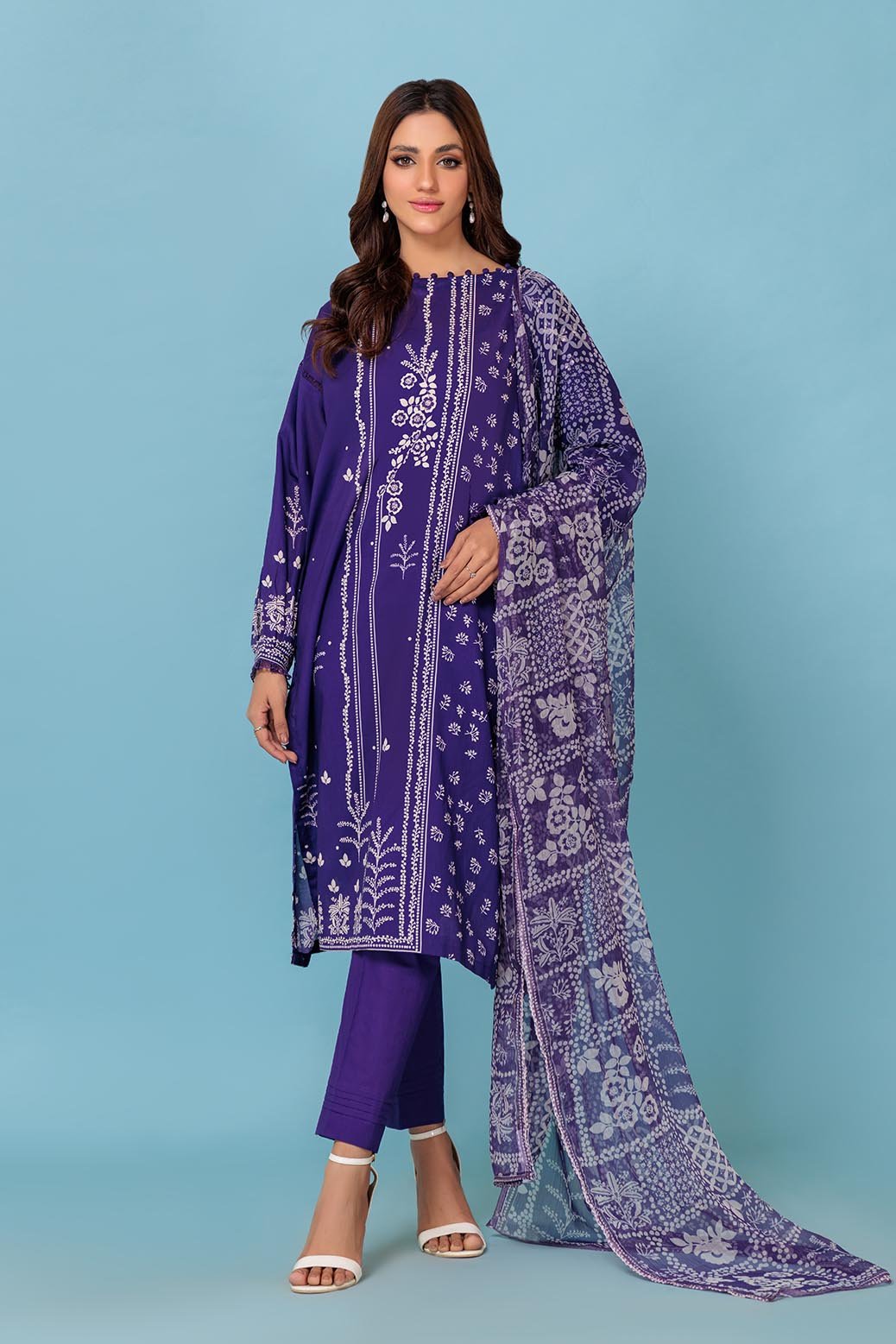 BONANZA SATRANGI 3PC PRINTED CAMBRIC SUIT (1S24P3P296)