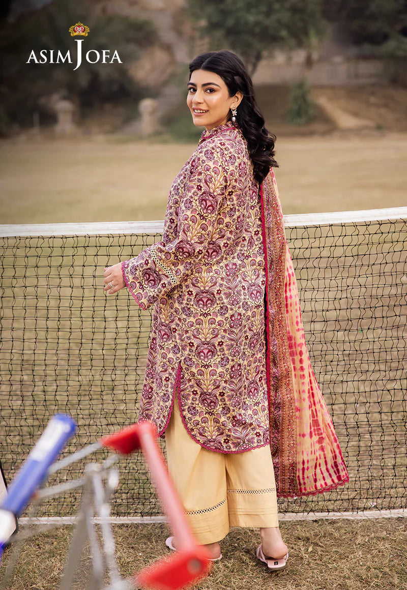 Asim Jofa 3Pc Printed Lawn Suit AJUBJ-21 gulbuy.com