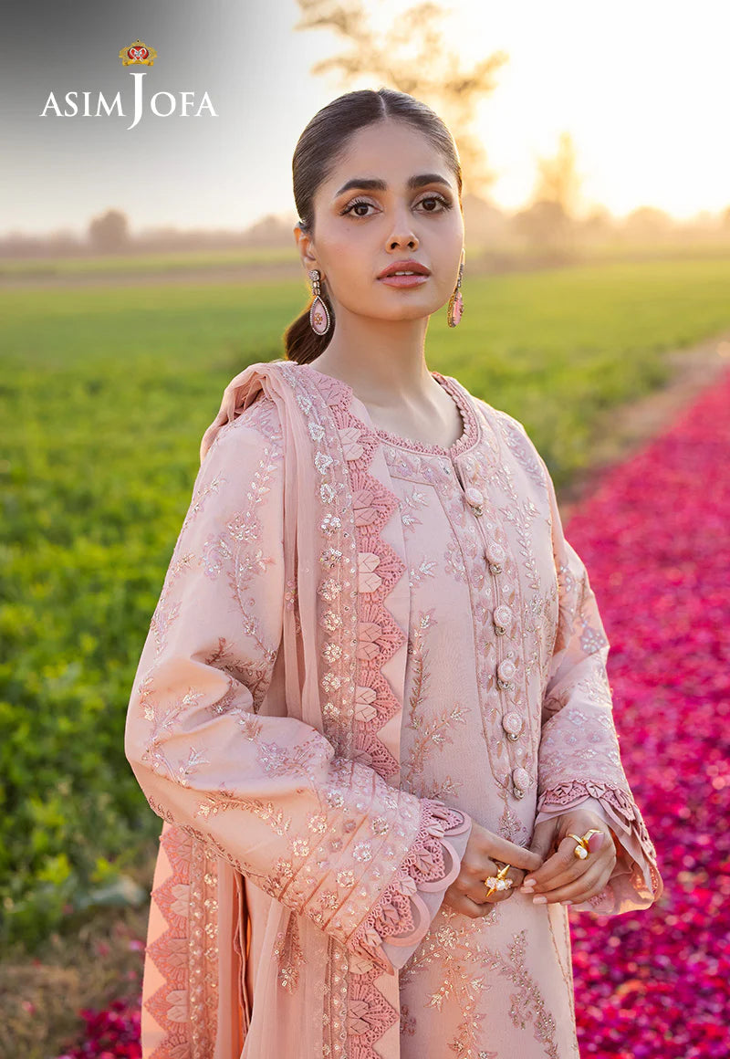 Asim Jofa 3Pc Embroidered Lawn Suit AJELL-15 gulbuy.com