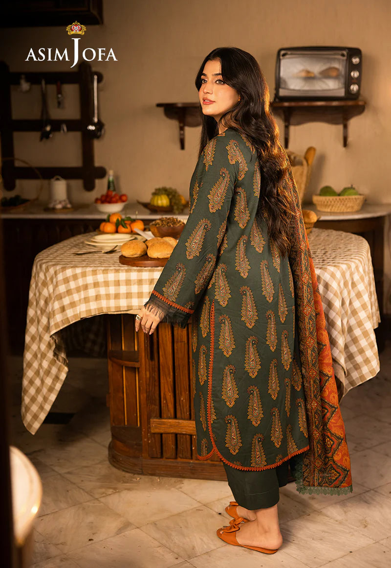 Asim Jofa 3Pc Printed Lawn Suit AJUBJ-22 gulbuy.com