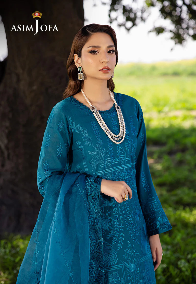 Asim Jofa 3Pc Embroidered Lawn Suit AJELL-17 gulbuy.com