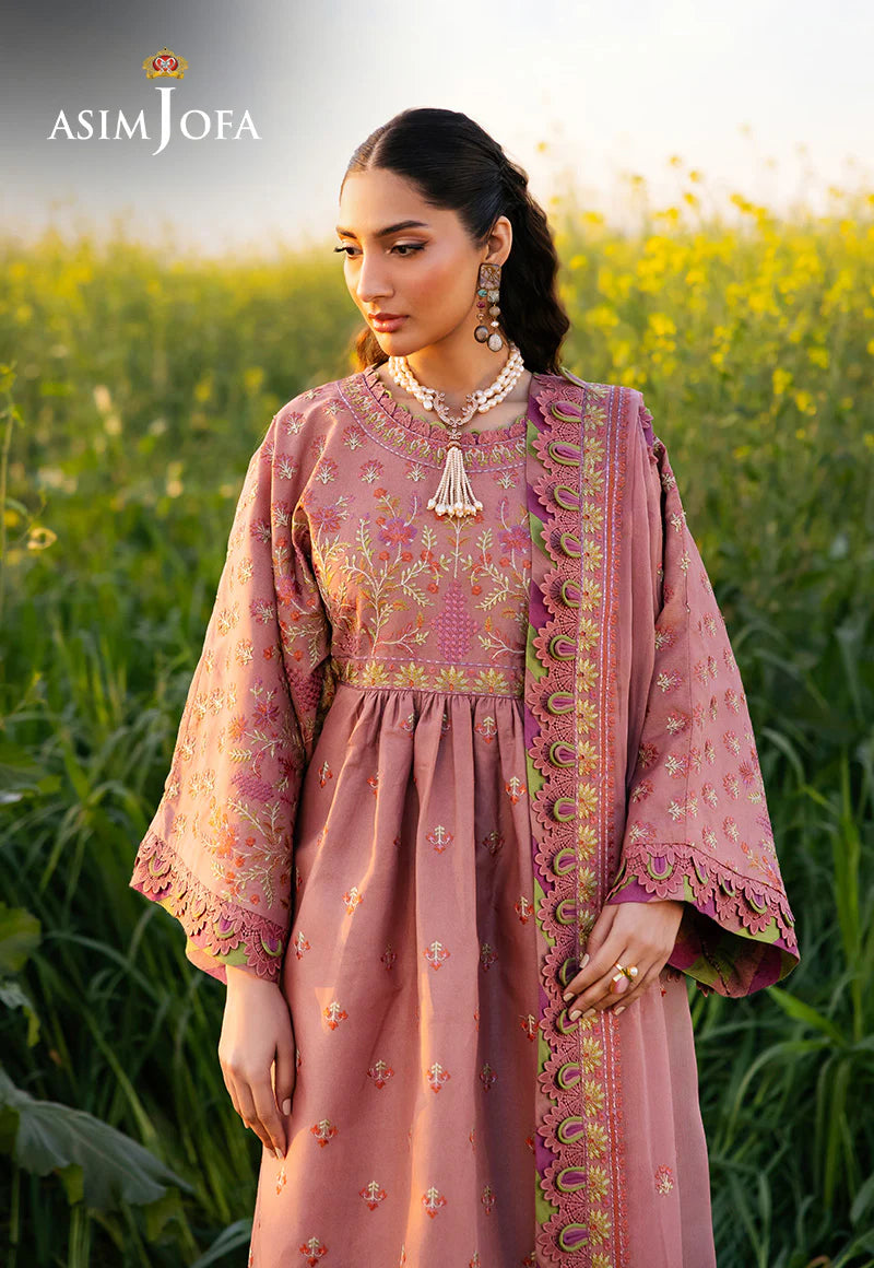 Asim Jofa 3Pc Embroidered Lawn Suit AJELL-16 gulbuy.com