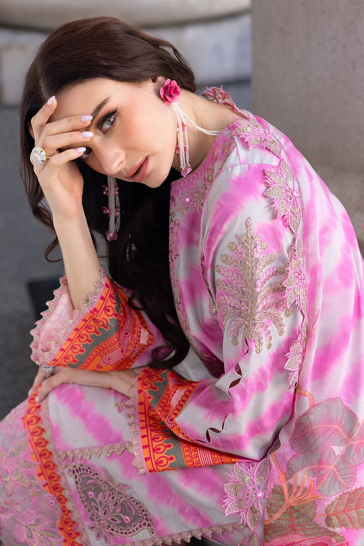 Charizma 3Pc Embroidered Lawn Suit AG5-05 gulbuy.com