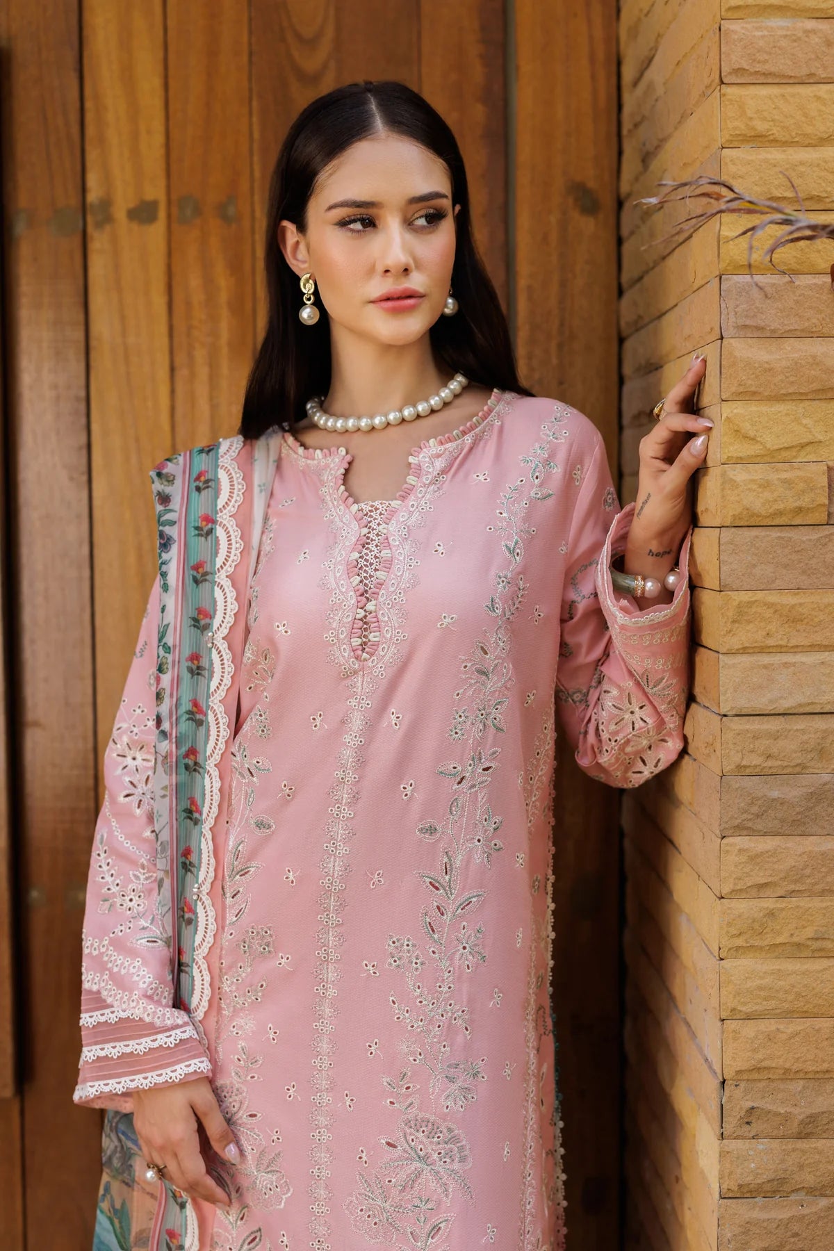 Xenia 3Pc Embraided Lawn Suit TURIN gulbuy.com