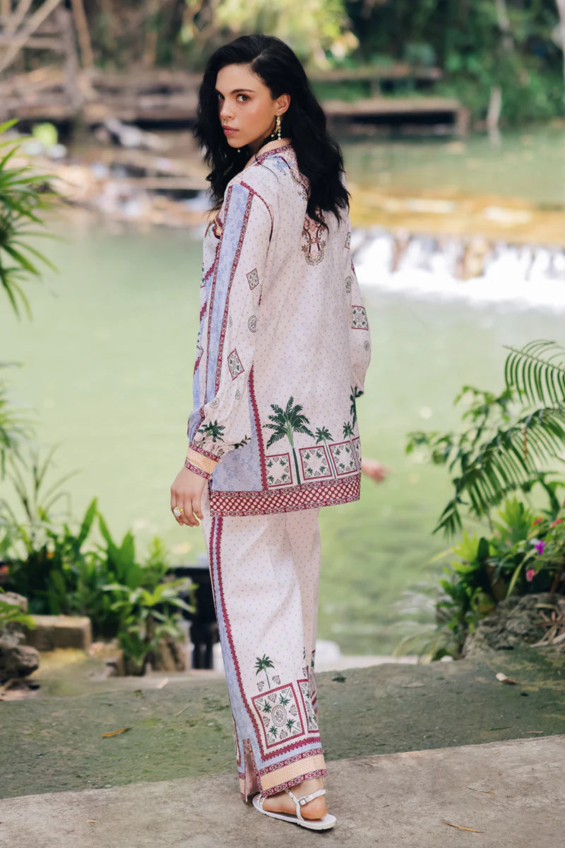 Qalamkar 2Pc Printed Cotton Silk Suit OP-05 Rihana gulbuy.com
