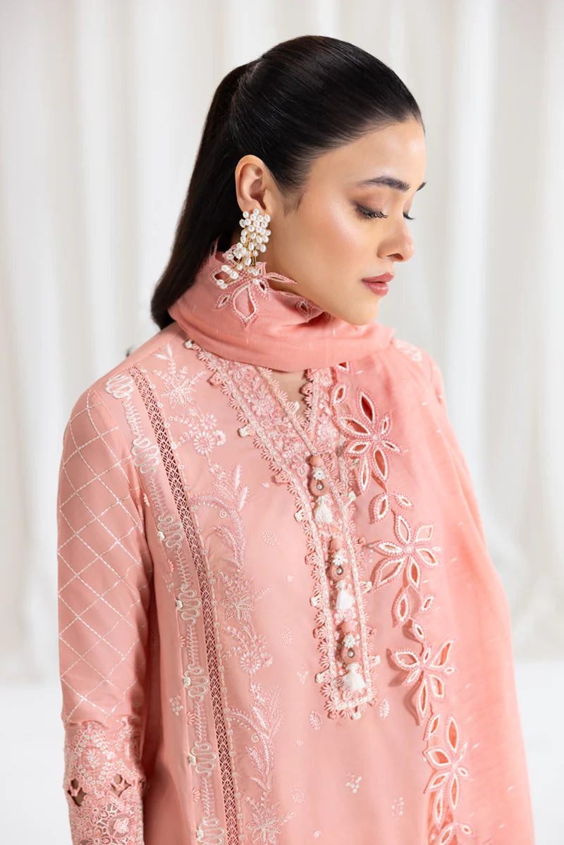 Qalamkar 3Pc Embroidered Lawn Suit SB-12 Jafa gulbuy.com