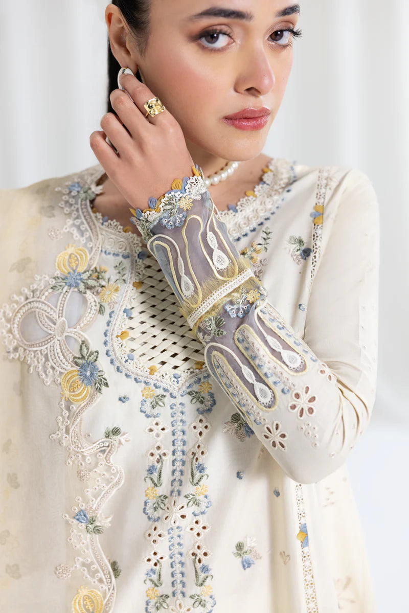Qalamkar 3Pc Embroidered Lawn Suit SB-09 Adeena gulbuy.com