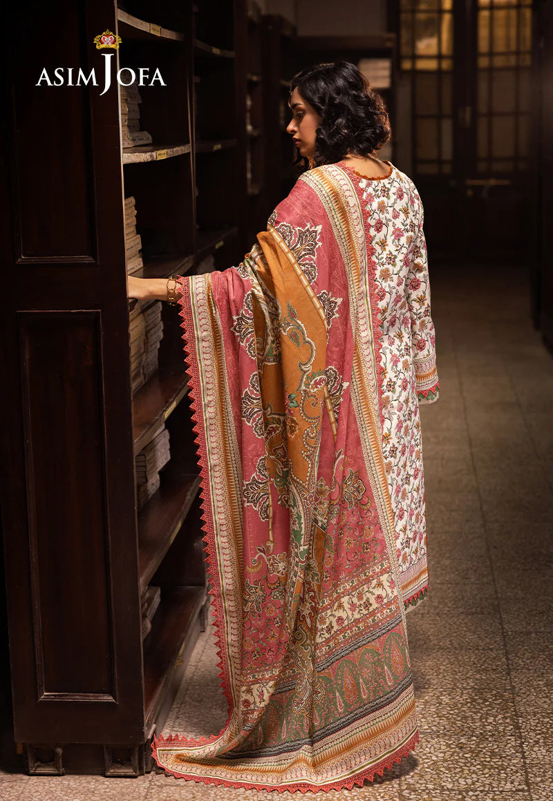 Asim Jofa 3Pc Printed Lawn Suit AJUBJ-41 gulbuy.com