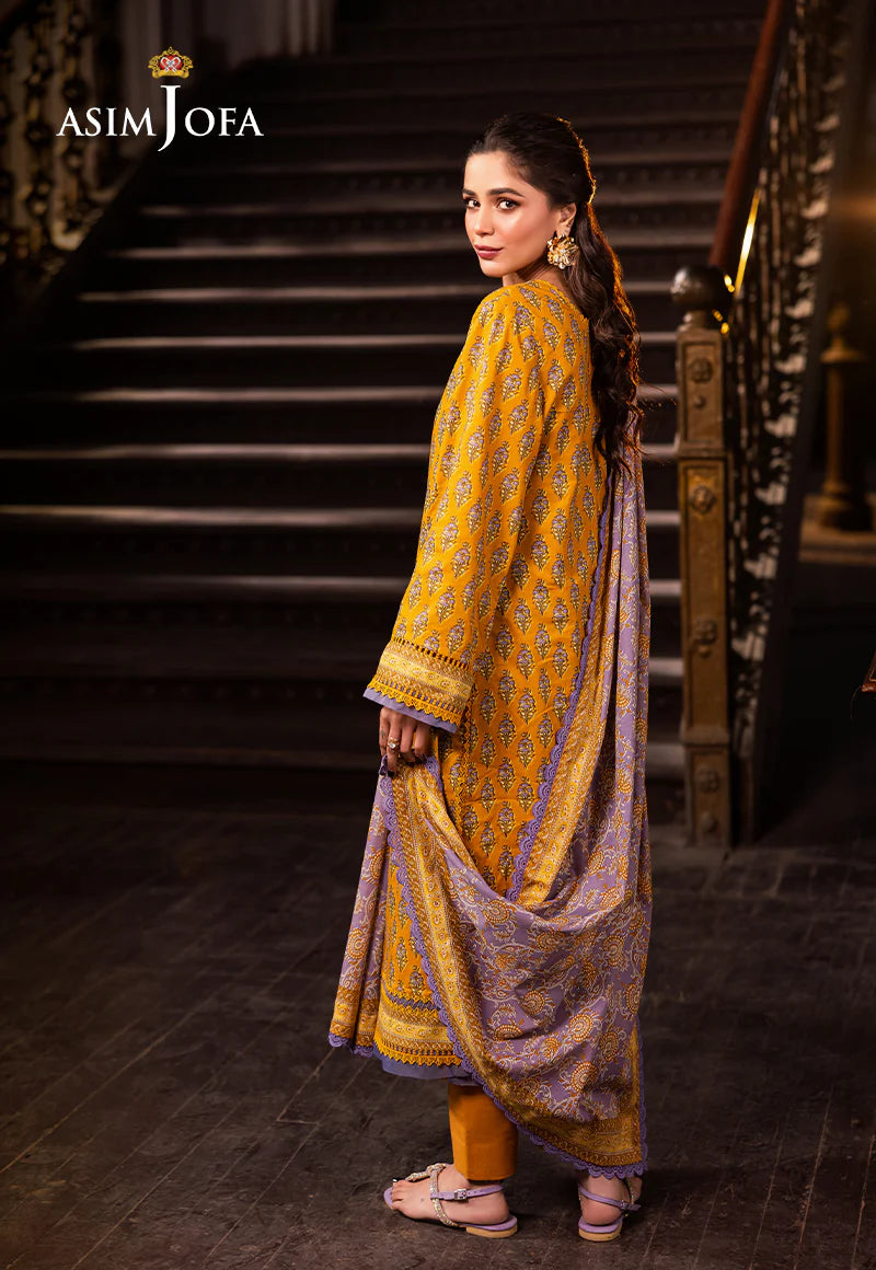 Asim Jofa 3Pc Printed Lawn Suit AJUBJ-53 gulbuy.com