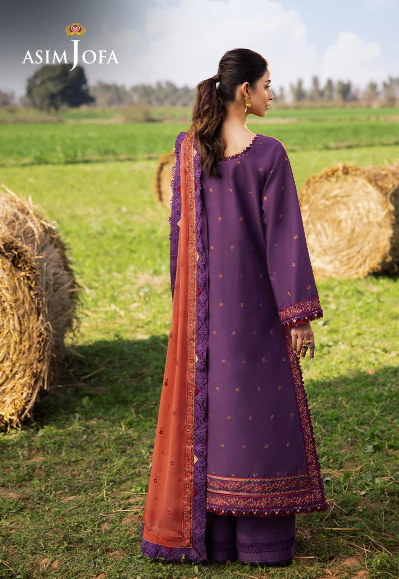 Asim Jofa 3Pc Embroidered Lawn Suit AJELL-13 gulbuy.com