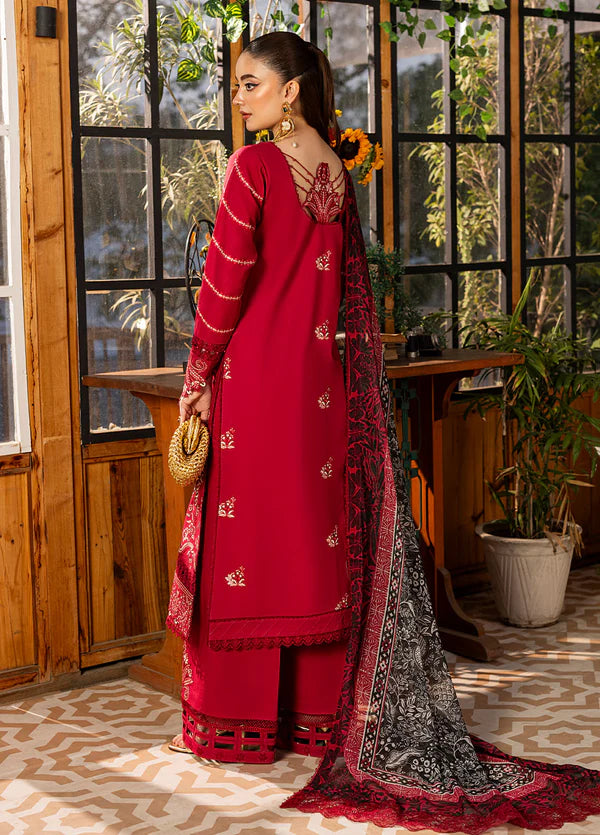Sahane 3PC Embroidered Lawn Suit CT22003 Rosee - Roses De Feu gulbuy.com