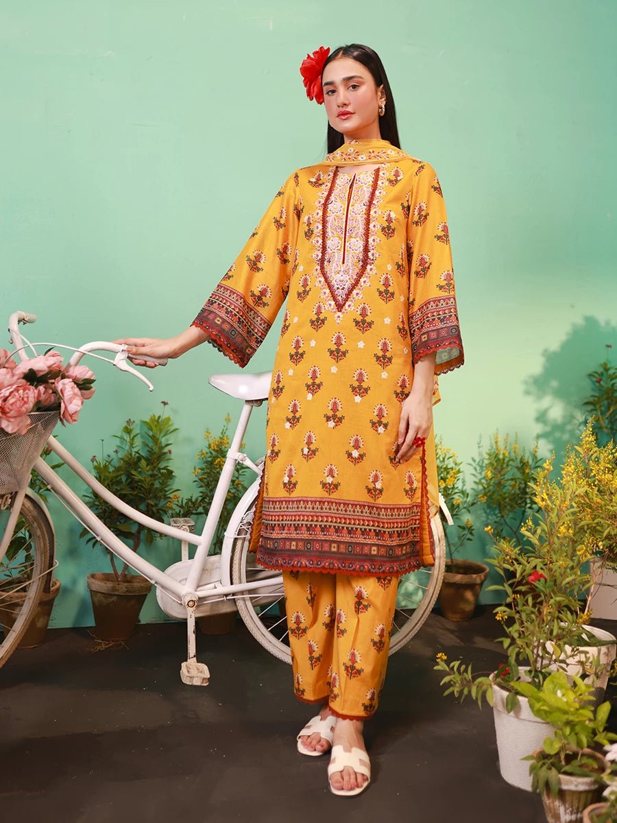 Salitex 3 Piece Embroidered Lawn Suit (SUNS24AIZ007UT)