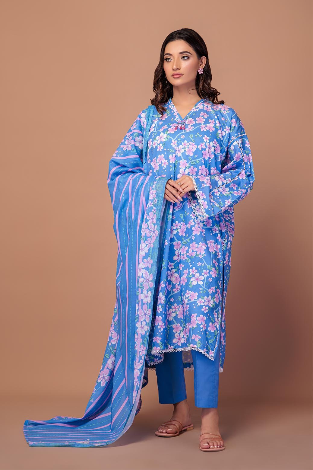 BONANZA SATRANGI 3PC PRINTED LAWN SUIT (1S24P3P592)