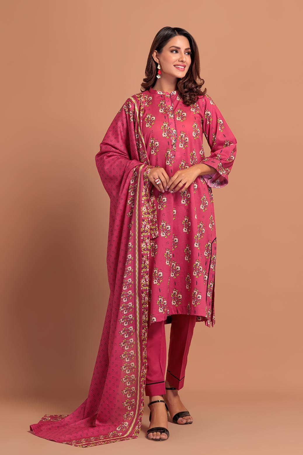BONANZA SATRANGI 3PC PRINTED LAWN SUIT (1S24P3P516)