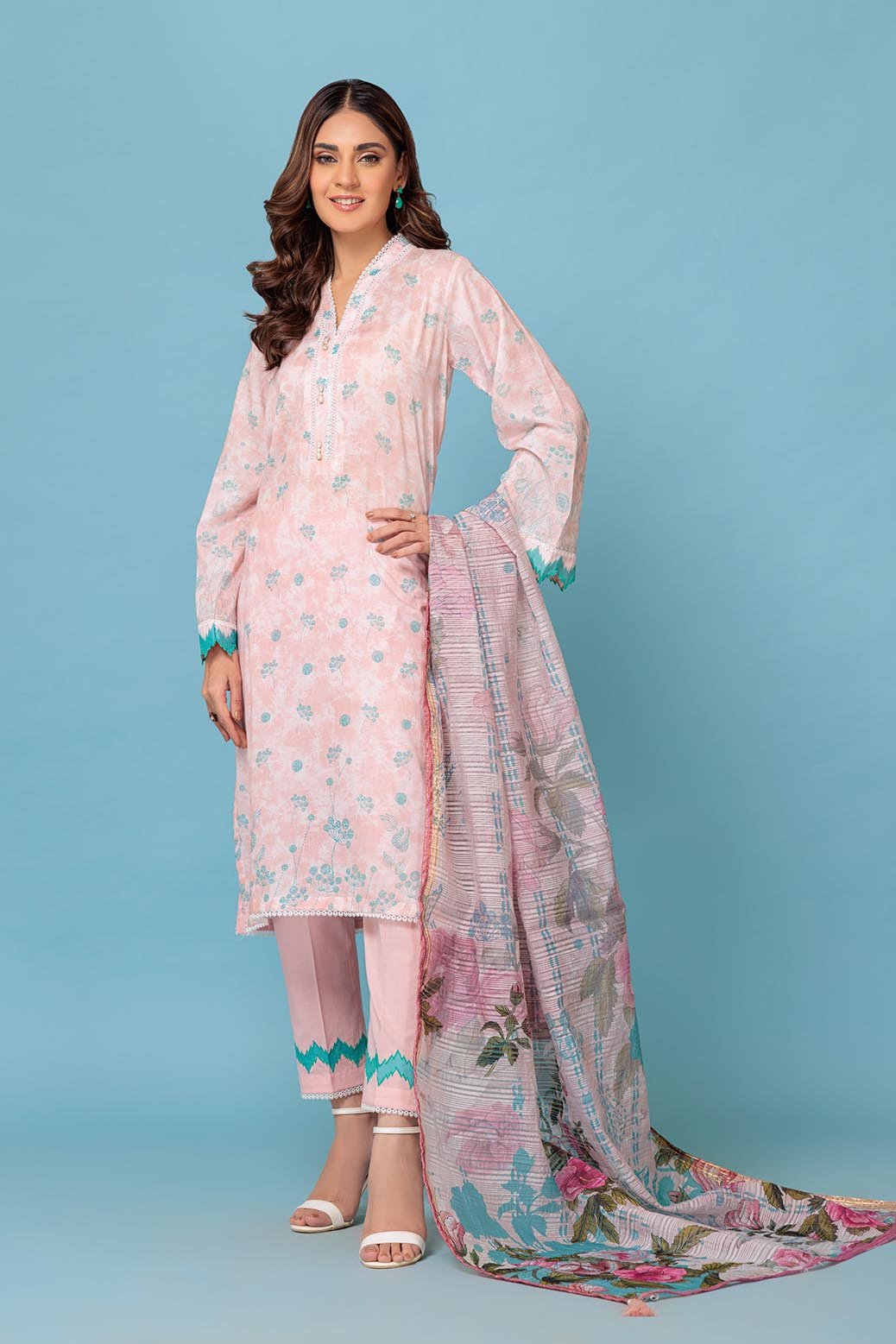 BONANZA SATRANGI 3PC PRINTED LAWN SUIT (1S24P3P308)