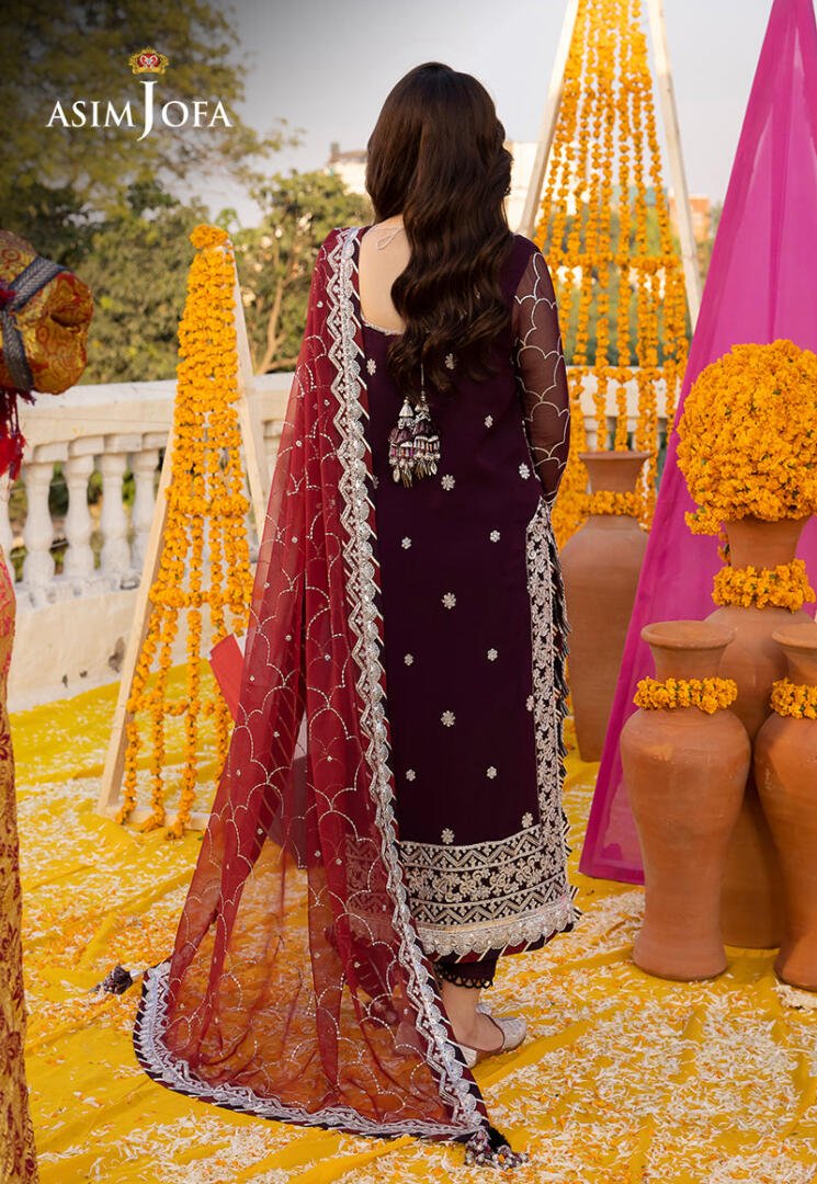 ASIM JOFA 3 PIECE EMBROIDERED CHIFFON SUIT (AJDA-01) gulbuy.com