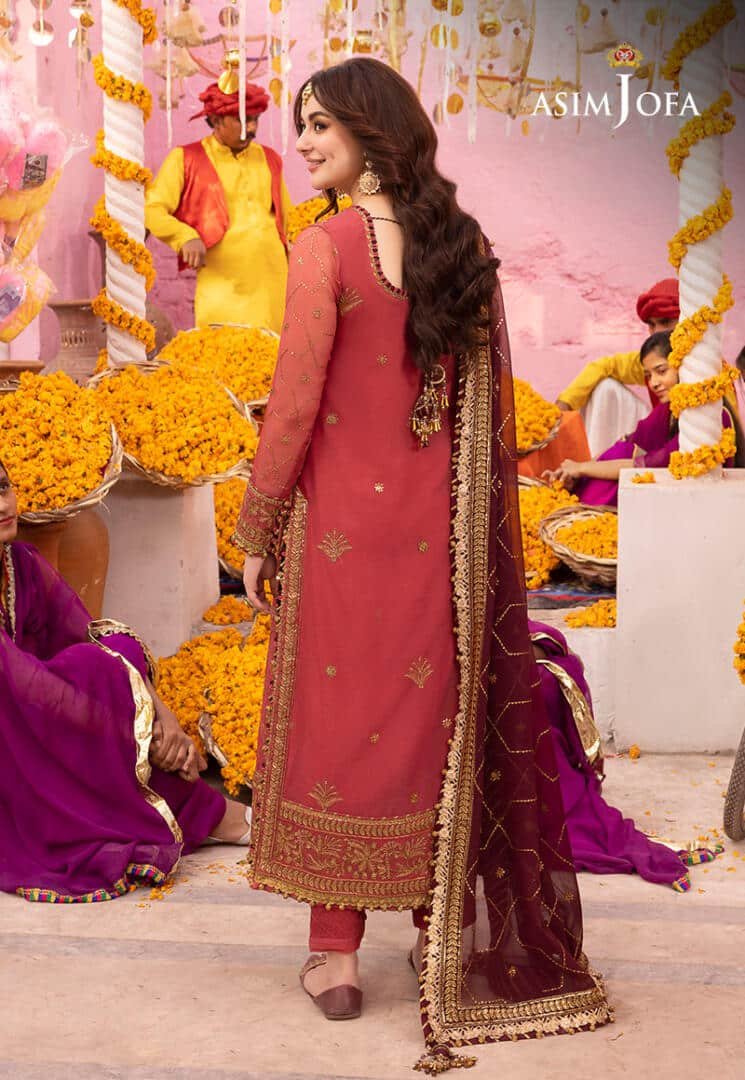 ASIM JOFA 3 PIECE EMBROIDERED CHIFFON SUIT (AJDA-23) gulbuy.com